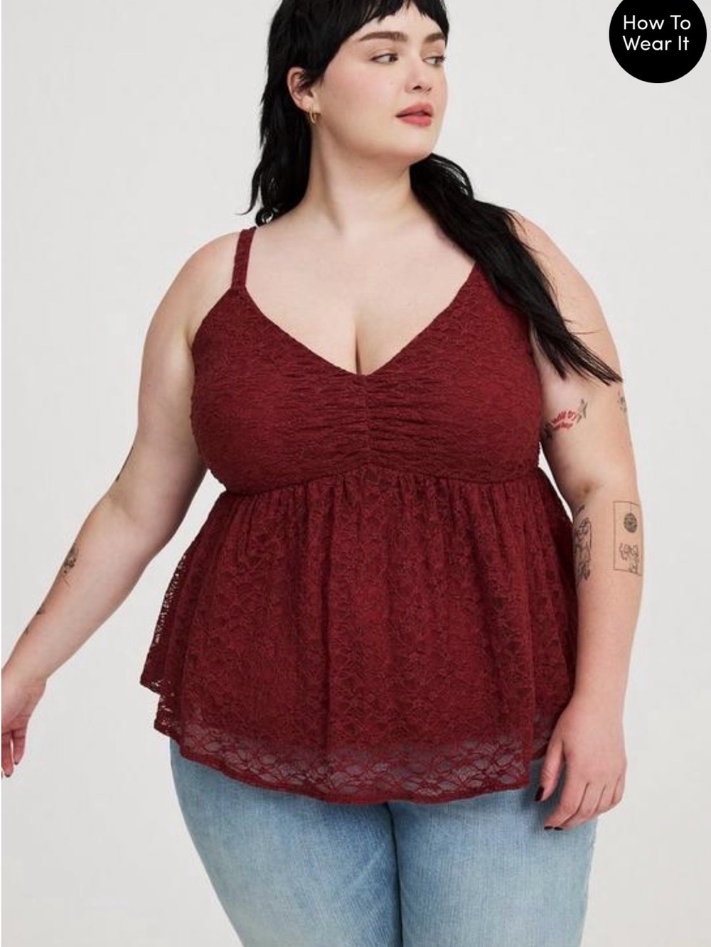 Torrid lace babydoll tank